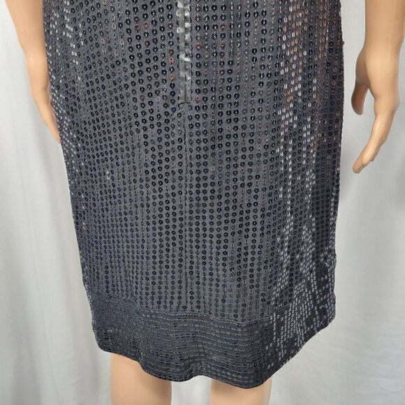 New York & Company Women's Black Full Sequins Sheath Cocktail Dress Sz 8 - Picture 10 of 13